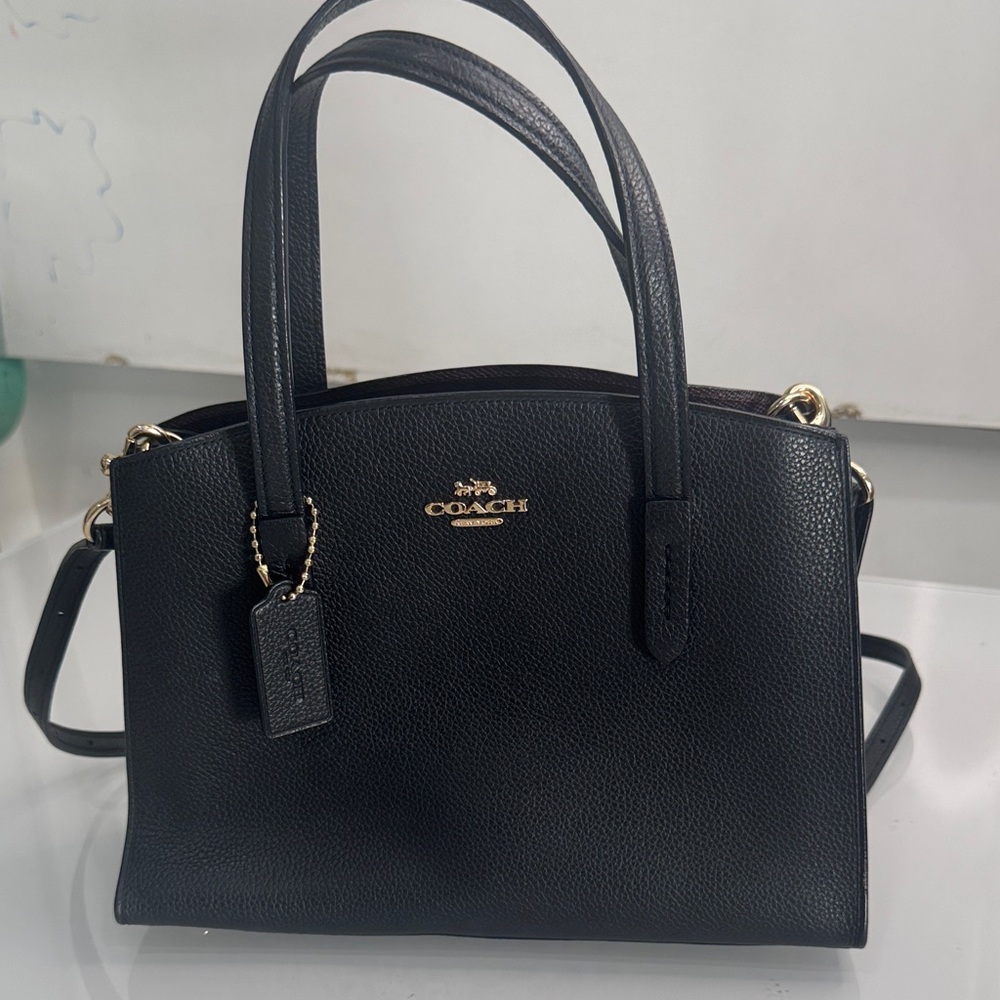 Coach Black Leather Satchel